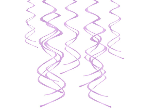 Lógó dekoráció lila örvények - 60 cm - 5 db.