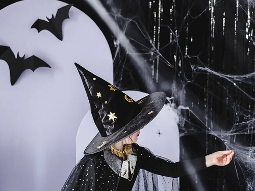 Boszorkánysapka - fekete - 1 db.