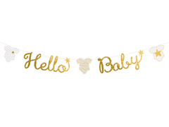 Hello Baby banner babaköszöntőre - 160 cm - 1 db.