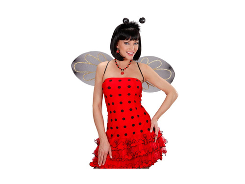 Fejpánt fekete flitterekkel és szőrmével