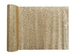 Dekoráció csillogó asztali futó - arany - 28 cm x 3 m - 1 db.
