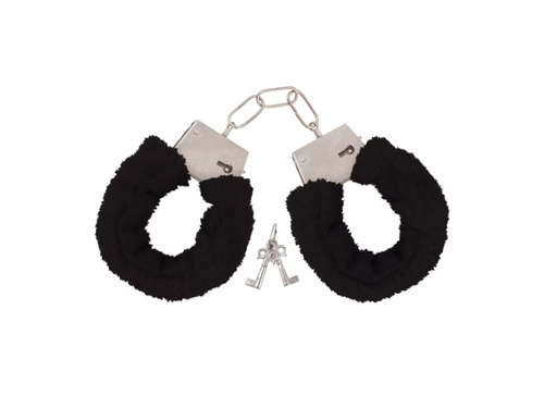 Fekete mandzsetta szőrmével - 1 db.