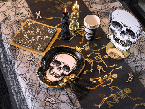 Halloween csontváz szalvéta - 33 cm - 10 db.