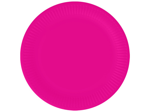 Sötét rózsaszínű pohár + papírtányér készlet - 24 db.