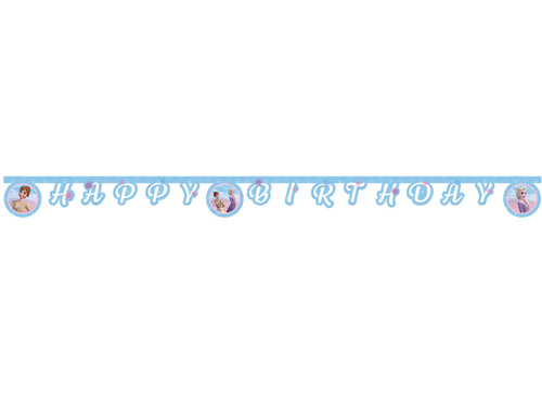 Boldog születésnapot banner Happy Birthday Frozen 2 - Iceberg Wind Spirit - 1 db.