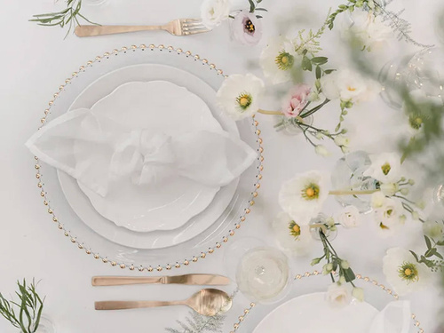 Fehér szövetszalvéta - 40 cm - 4 db.