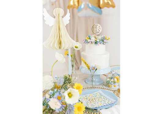 Angyal rozettás függődísz - 24 cm - 1 db.