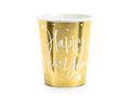 Arany papírpoharak Boldog új évet - 220 ml - 6 db.