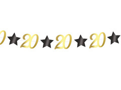 Huszadik születésnapi arany füzér - 300 cm - 1 db.