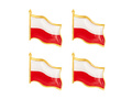 Lengyel zászló kitűző - 2,5 x 2 - 4 db.