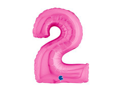 Fólia lufi 2 fukszia - 14" - 1 db.