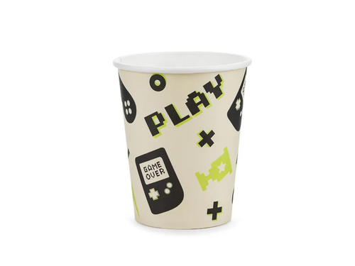 Gamer terítő + poharak + tányérok + papírszalvéta szett - 37 db.