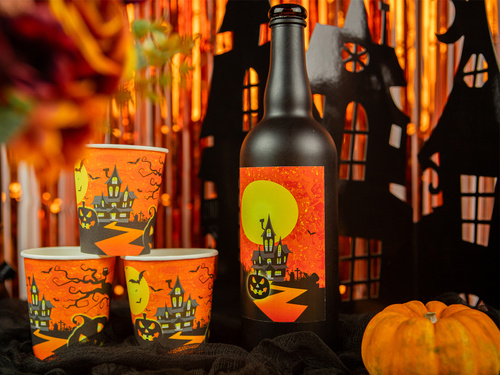 Halloween kísértetház papírpoharak - 250 ml - 6 db.