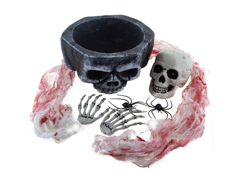 Csontváz koponya tál - 1 db.