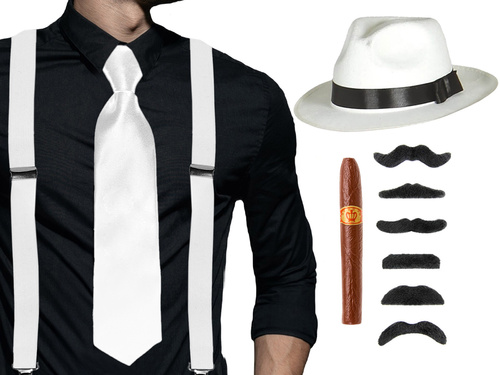 Gengszter fehér szett - 1 szett.