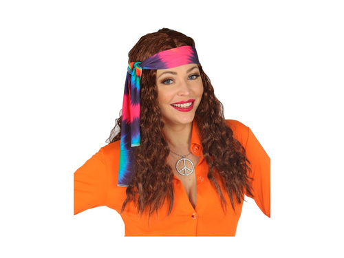 Barna hippi paróka fejpánttal