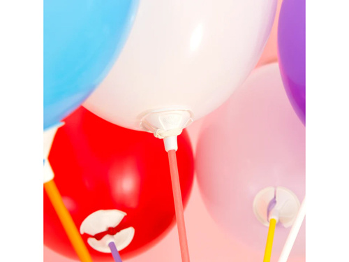 EKO papírpálcikák lufi dugókkal - pasztell színek keveréke - 10 db.