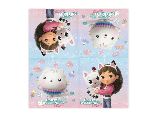 Gabi macskaháza születésnapi szalvéták - 33 cm - 20 db.