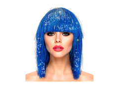 Csillogó kék paróka