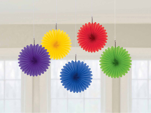 Többszínű lógó rozetták - 5 db.