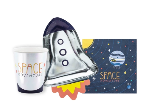 Pohár + papírtányér készlet Cosmos - 44 db.