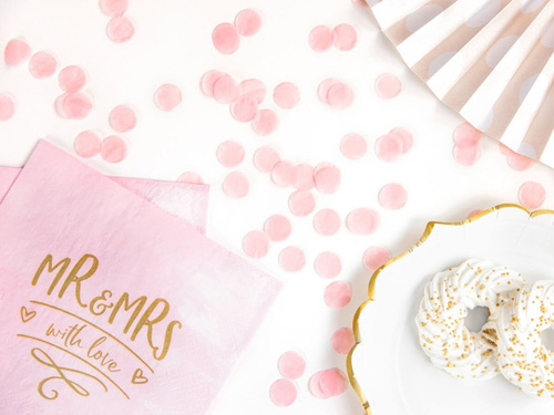 Konfetti világos rózsaszín körök - 15g.