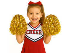 Fémszínű arany pomponok - 2 db.