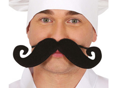 Fekete bajusz - 21,5 cm - 1 db.