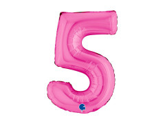 Fólia lufi 5 fukszia - 14" - 1 db.