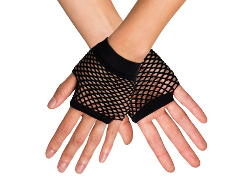 Fekete csipkés csuklós kesztyű
