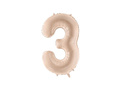 Fólia lufi szám 3 sötét bézs - 72 cm - 1 db.