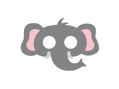 Filc maszk Elefánt - 1 db.