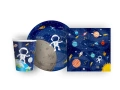 Pohár + szalvéta + papírtányér készlet Bolygók - 26 db.