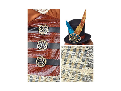 Steampunk jelmez chokeren és kesztyűvel