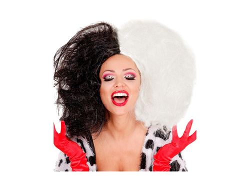 Fekete-fehér Demonia paróka