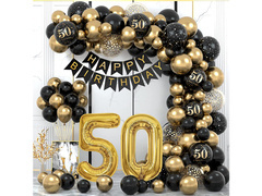 Léggömb girland léggömb készlet ötvenedik évfordulóra - 80 db.
