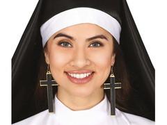 Halloween kereszt fülbevaló - 1 db.