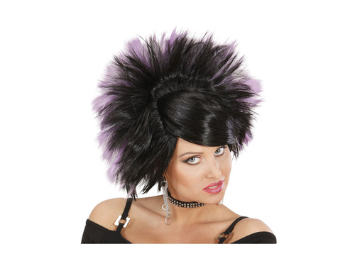 Rock Princess paróka fekete és lila