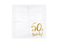 Ötvenedik születésnapi szalvéta - 33cm - 20 db.