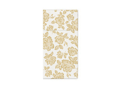 Evőeszköz zsebek Arany rózsák - Airlaid - 40 cm - 25 db.