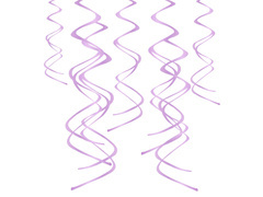 Lógó dekoráció lila örvények - 60 cm - 5 db.
