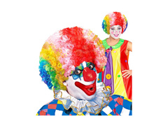 Többszínű göndör afro haj paróka