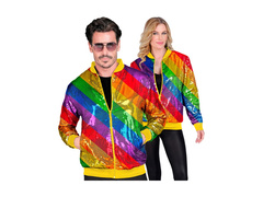 Party flitteres kabát - bomber - szivárványos