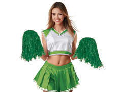 Zöld pomponlány pomponok - 2 db.