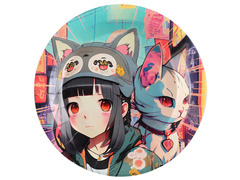 Manga papírtányérok - 22,5 cm - 10 db.