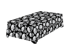 Halloween koponyák terítő - 137 x 274 cm - 1 db.