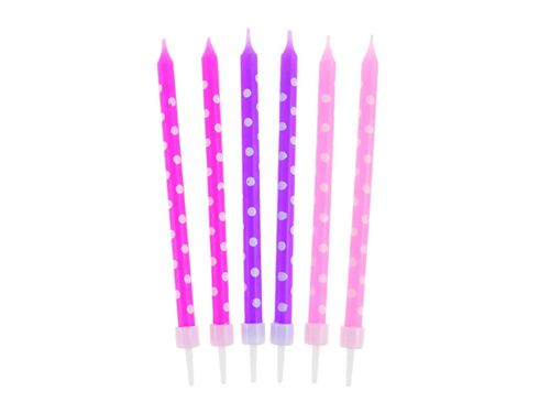 Születésnapi borsó gyertyák lányoknak - 24 db.