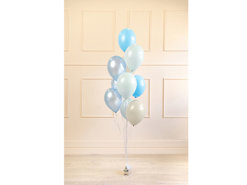 Kék és barna latex lufi készlet - 10 db.