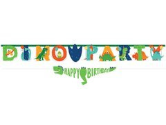 Dino Party születésnapi banner Dinoszauruszok - 230 cm - 1 db.