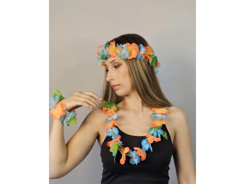 Hawaii szett narancs és kék - 4 elem